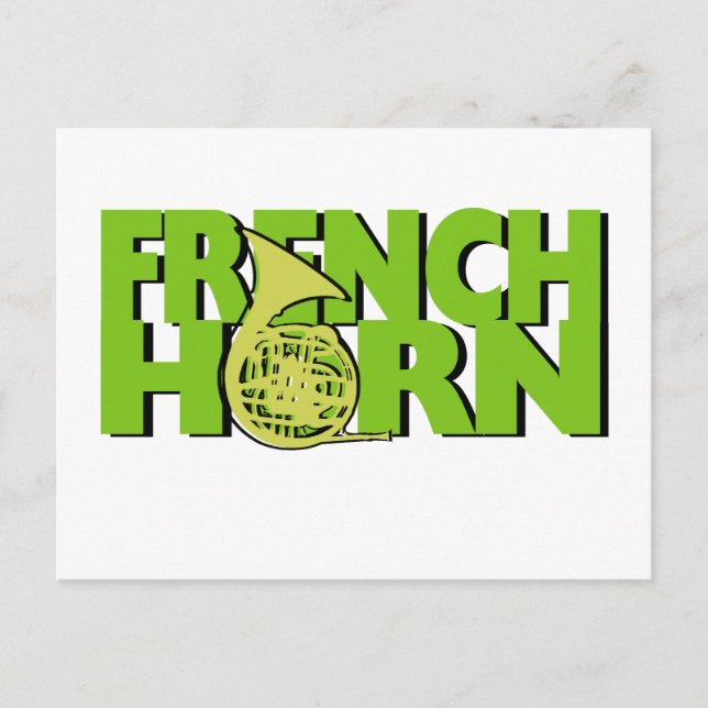 French Horn Postcard (Front)
