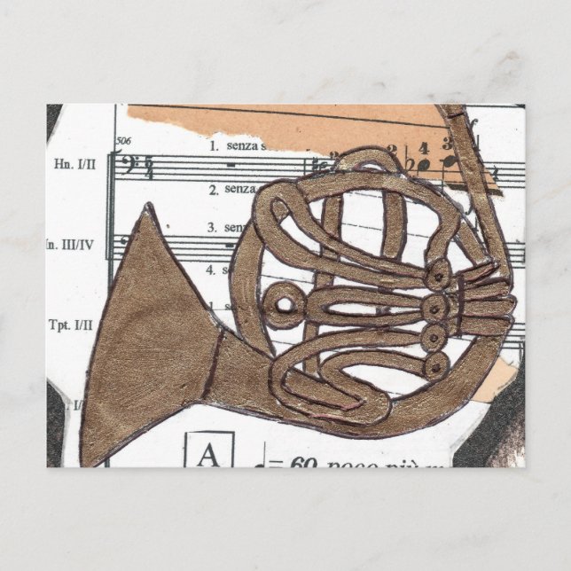 (French) Horn postcard (Front)