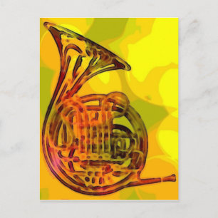 French Horn Postcard