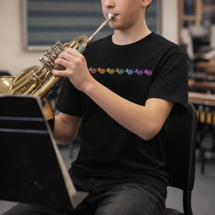 French Horn Rainbow Lineup T-Shirt