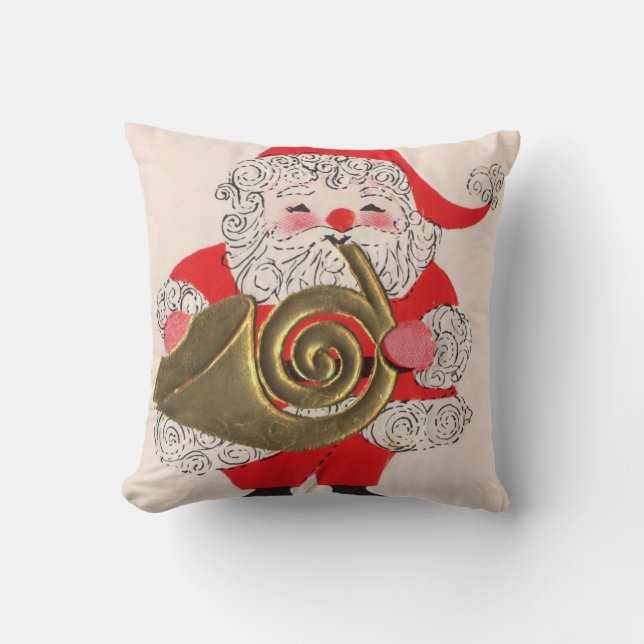 French Horn Santa Cushion (Front)