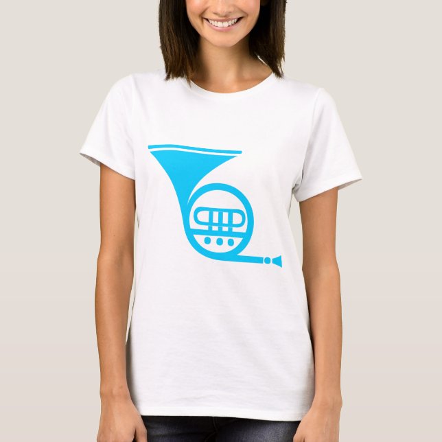 French Horn - Sky Blue T-Shirt (Front)