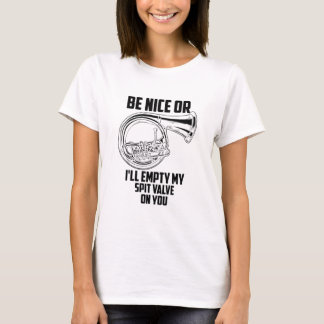 French Horn Spit Valve Cute Trumpet Musician Funny T-Shirt