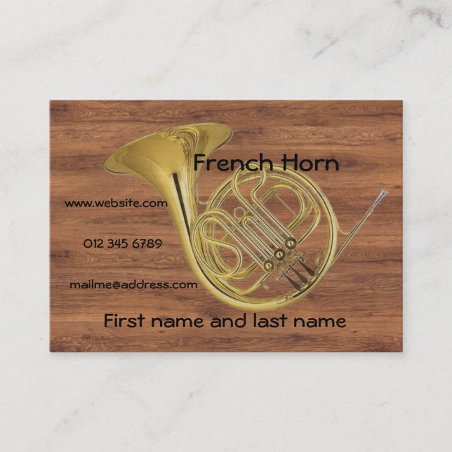 French Horn XL Business Card (Front)