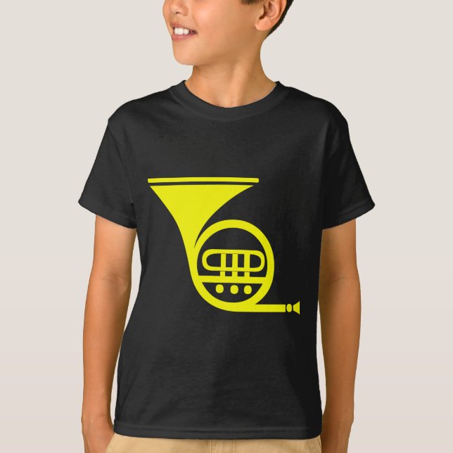 French Horn - Yellow T-Shirt (Front)