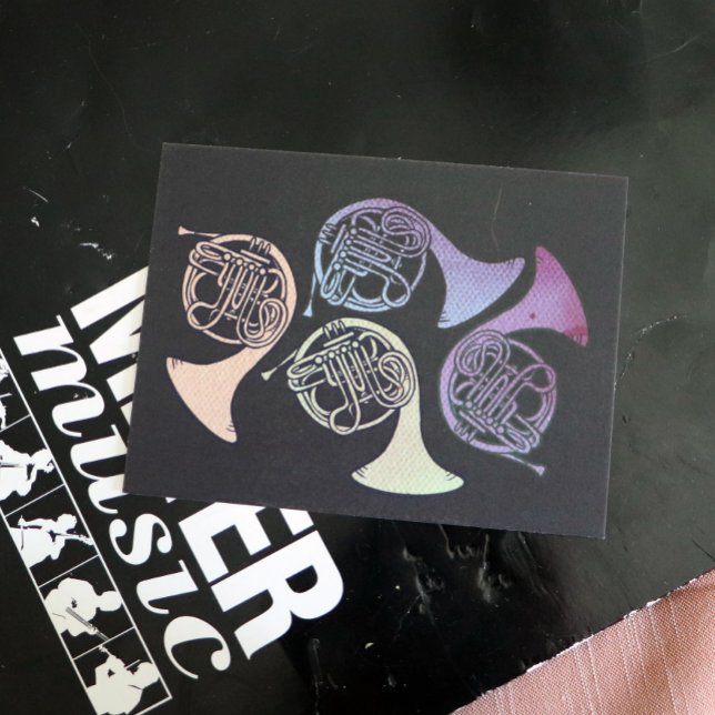 French Horns Art cute French horn designs          Postcard (Creator Uploaded)