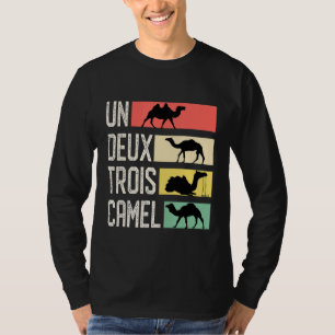 French Inspired Un Deux Troix Camel  French T-Shirt