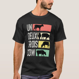 French Inspired Un Deux Troix Cow French T-Shirt
