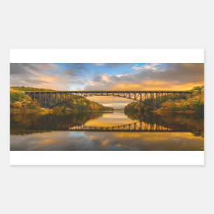 French King Bridge in Fall Rectangular Sticker