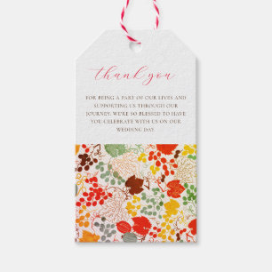 French Kissed Sweet Berry Grapes Flowers Wedding Gift Tags