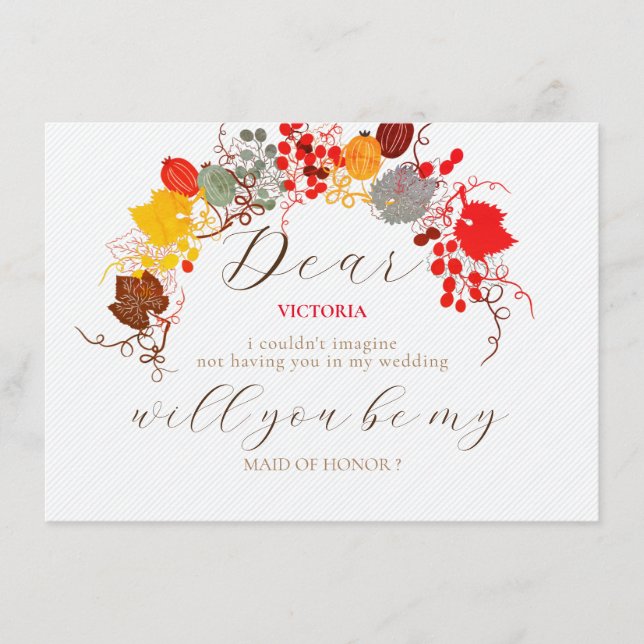 French Kissed Sweet Berry Grapes Flowers Wedding Menu (Front)