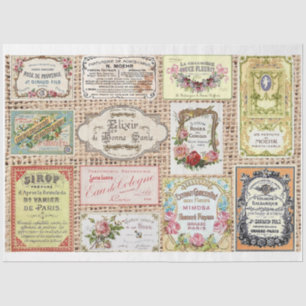 French Labels Tissue Paper