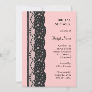 French Lace Bridal Shower (pink) Invitation