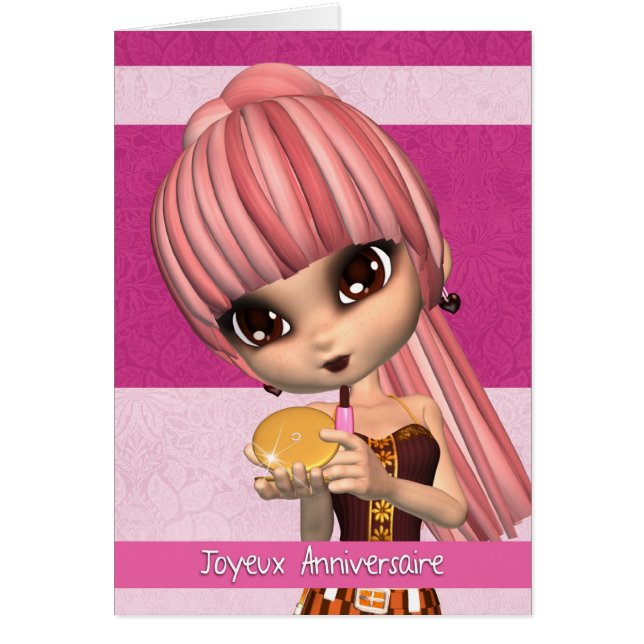 French Language Card Joyeux Anniversaire (Front)