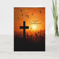 French Language Sympathy Condoleances Sunset Cross