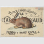 French Lapin de Cacao Brown Bunny Rabbit Decoupage
