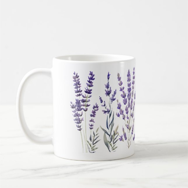 French Lavender Design Coffee Mug (Left)