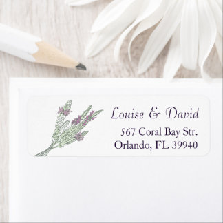 French Lavender Return Address Label