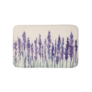 French Lavender: Watercolor Illustration Bath Mat