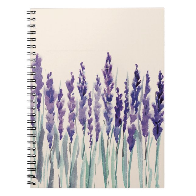 French Lavender: Watercolor Illustration Notebook (Front)
