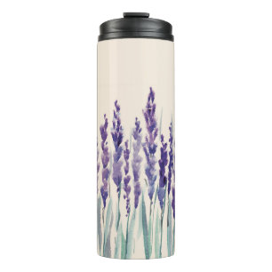 French Lavender: Watercolor Illustration Thermal Tumbler