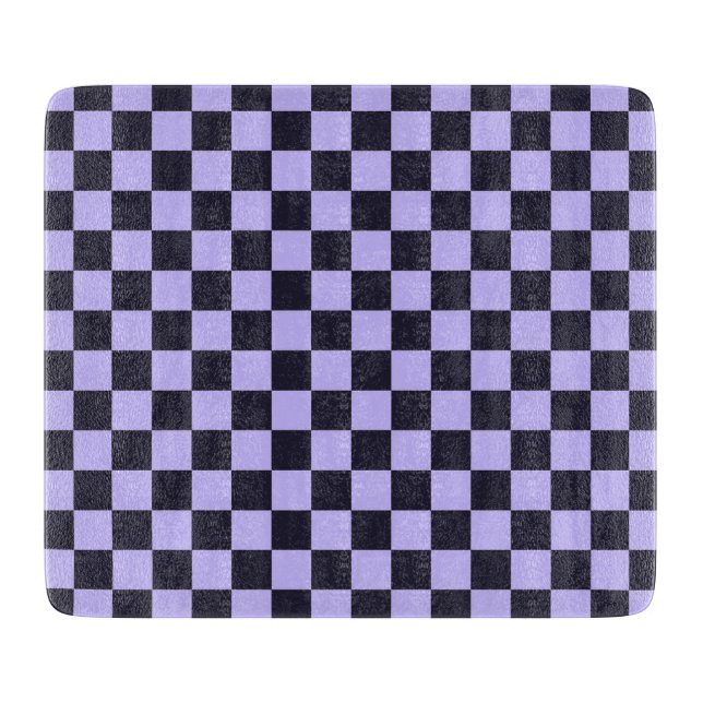 French lilac checkerboard pattern cutting board (Front)
