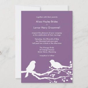 French Lilac Spring Pattern Weddings Customisable  Invitation