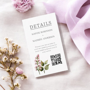 French Lilac Watercolor Floral Elegant Spring Enclosure Card