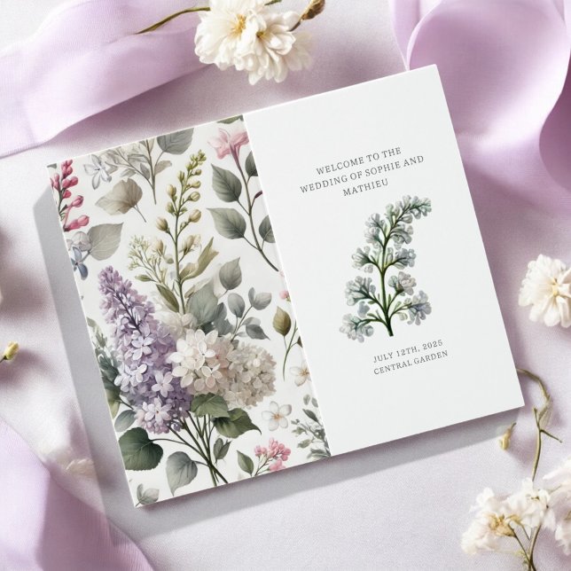 French Lilac Watercolor Floral Spring Invitation  (Creator Uploaded)