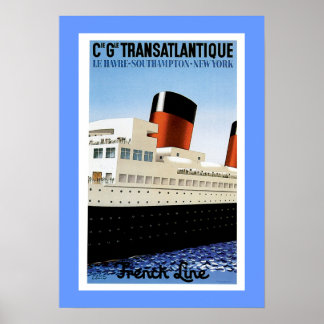 French Line Midships Poster