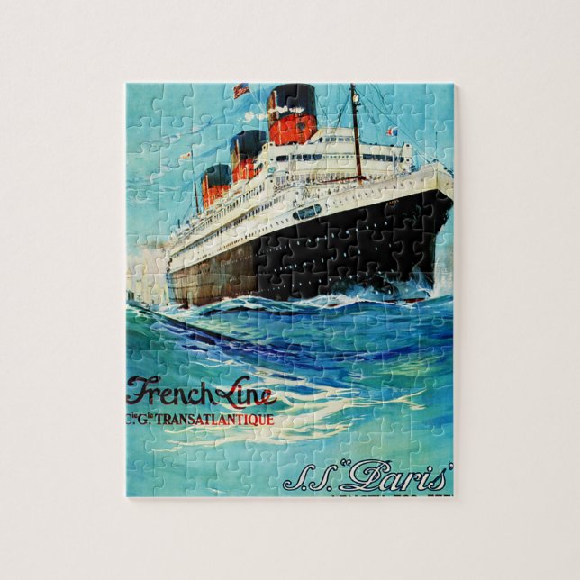 French Line ~ ss Paris Jigsaw Puzzle (Vertical)