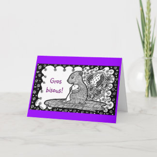 French: Love You, Mama - greeting card