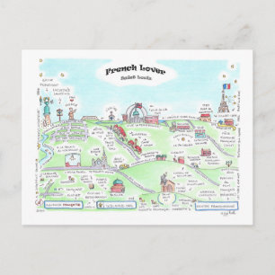 French Lover Small Postcard