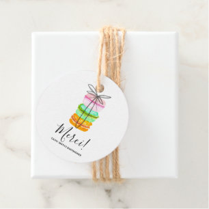 French macaron baby shower favour tag