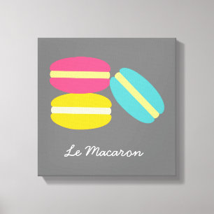 French macaron colourful cakes canvas print