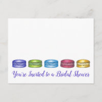 French Macaron Cookies Bridal Shower Invitation