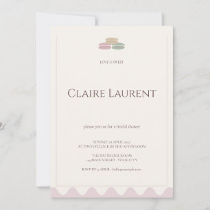 French Macaron Love Is Sweet Bridal Shower Invitation