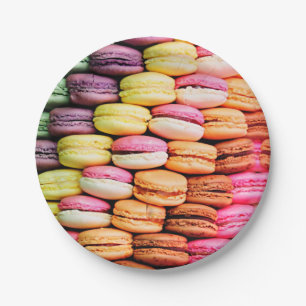 French macaron paper plate