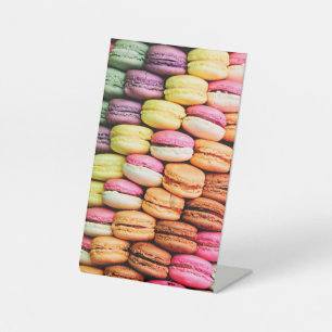 French macaron pedestal sign