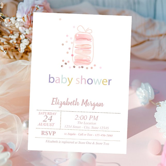 French Macarons Baby Shower Invitation (Creator Uploaded)