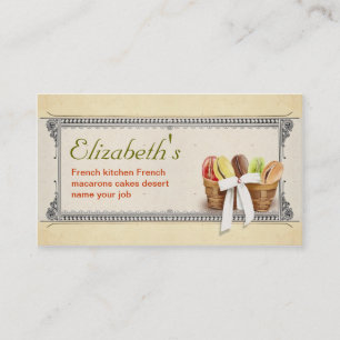 French macarons bakery business card