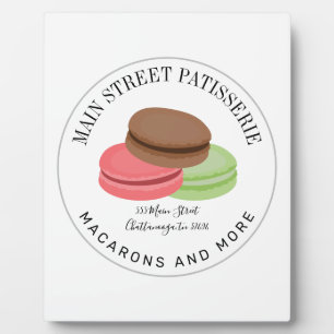 French Macarons Food Business Patisserie Address Plaque