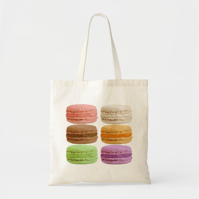 French Macarons - muti-coloured pastels Tote Bag (Front)