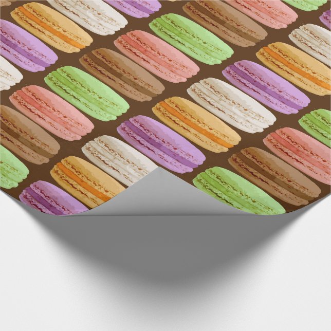 French Macarons - muti-coloured pastels Wrapping Paper (Corner)