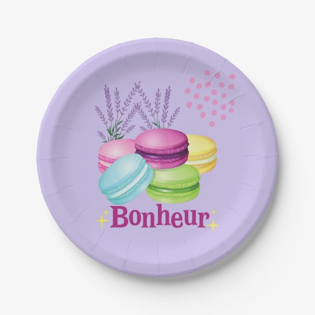  French Macarons Paper Plate (Front)