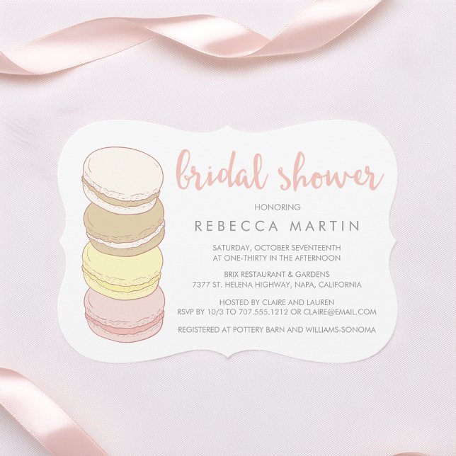 French Macarons | Pastel Bridal Shower Invitation (Creator Uploaded)