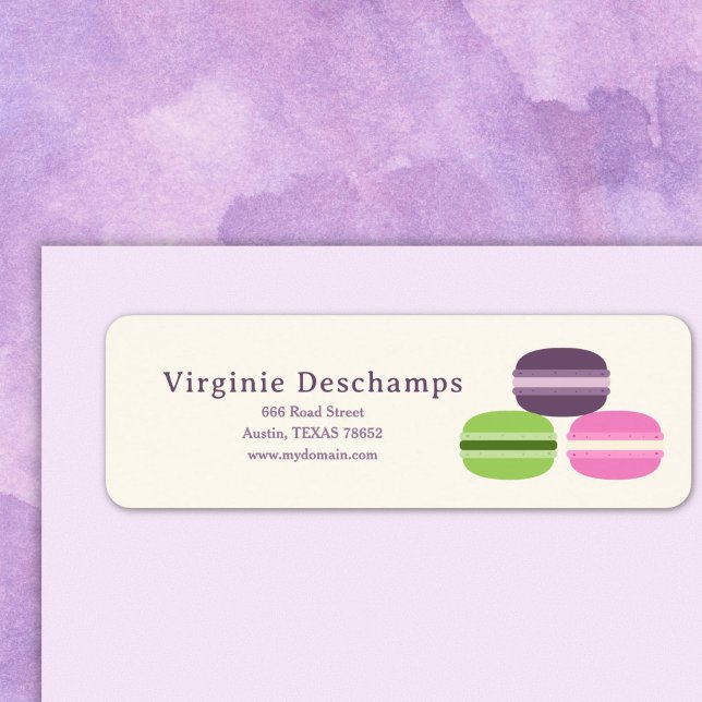French Macarons Return Address Label (French Macarons Return Address Label)