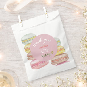 French Macarons Watercolor Hand-painted Favour Bags