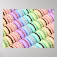 French macarons with different colours and flavour