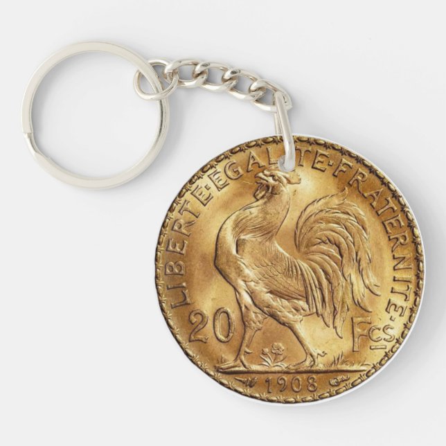 French Marianne Rooster  Key Ring (Front)